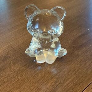 Vintage Fostoria Crystal Glass Bear Figurine